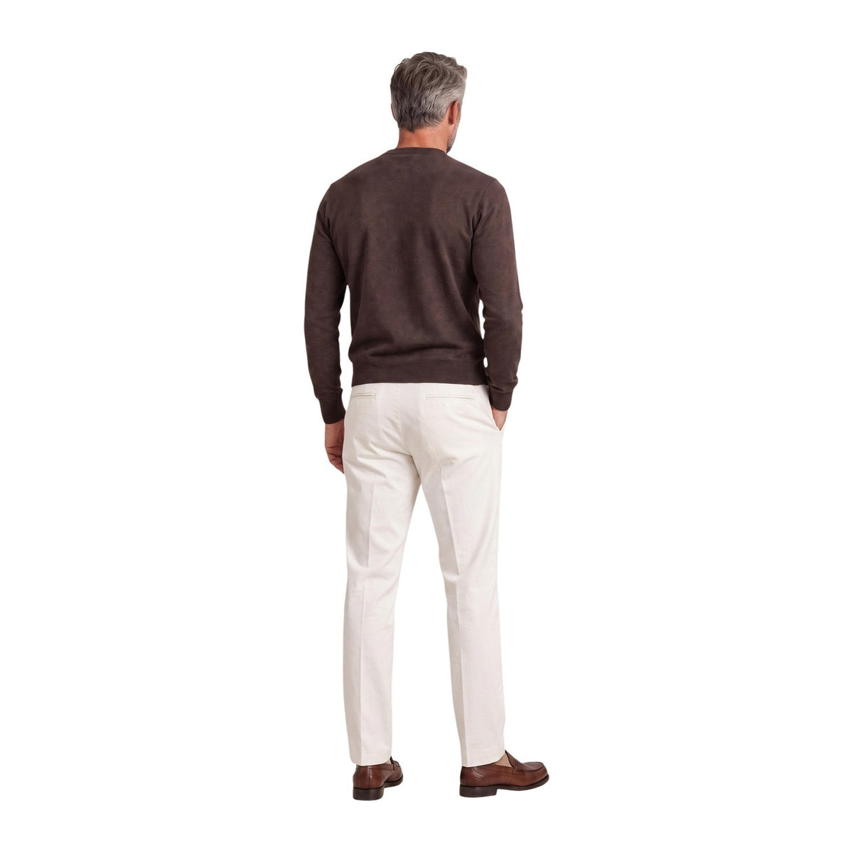 Pantaloni chino uomo Borghese Cornelio – Pantaloni eleganti slim fit in cotone e Tencel 5WPAW231DS 02LY010.