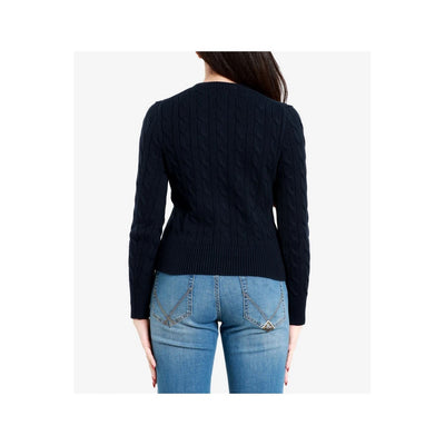 Polo Ralph Lauren Cardigan Donna Blu con Bottoni Maniche Lunghe - Cardigan Cotone Scollo Tondo