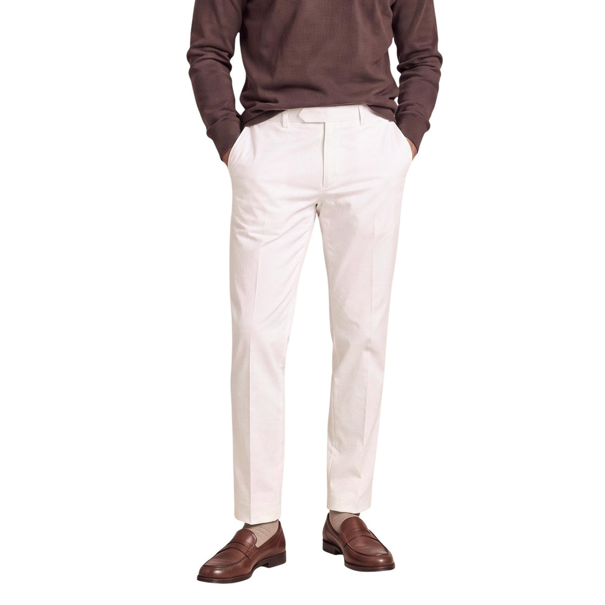 Pantaloni chino uomo Borghese Cornelio – Pantaloni eleganti slim fit in cotone e Tencel 5WPAW231DS 02LY010.