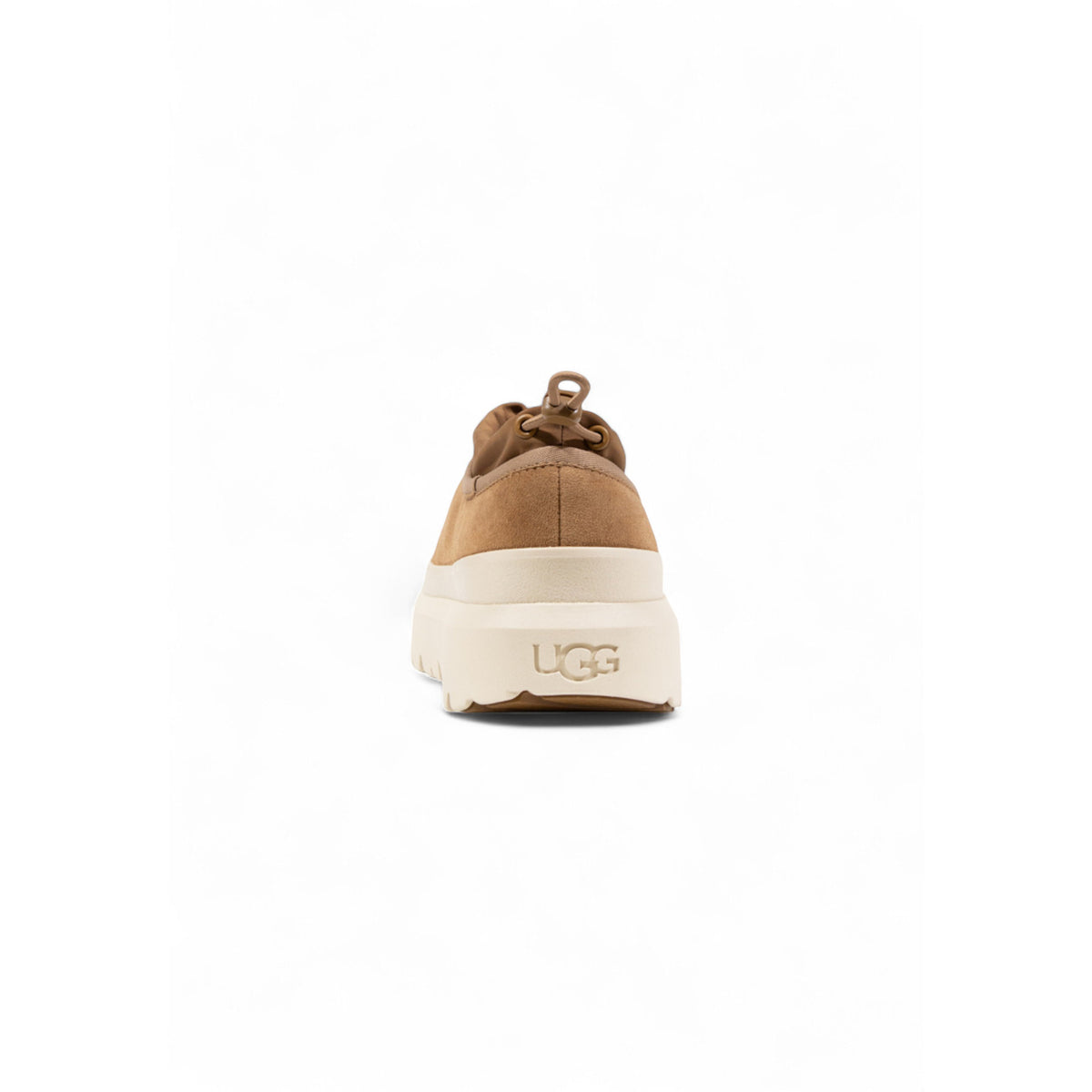 Ciabatte UGG beige impermeabili unisex – Sabot in camoscio con galoscia e fodera calda 1144096.