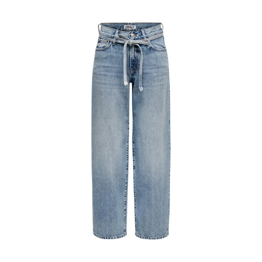 Only Jeans Gianna MW Straight; denim bootcut eco-friendly in cotone riciclato, vita media e vestibilità comoda. Un classico intramontabile per un guardaroba femminile consapevole. Vista frontale Stesa