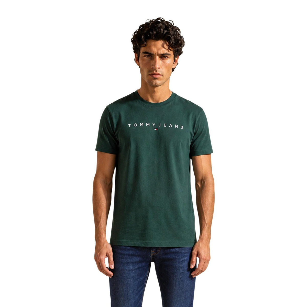 Tommy Hilfiger Jeans Felpa con cappuccio, lacci e logo lineare Uomo DM0DM20746