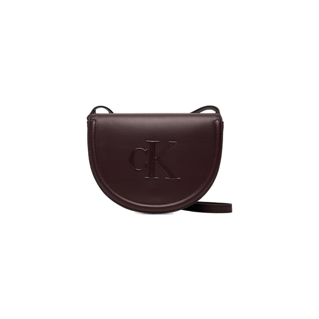 Calvin Klein Women's Bordeaux Shoulder Bag - Bag with Button Pocket 19x17x7.5cm