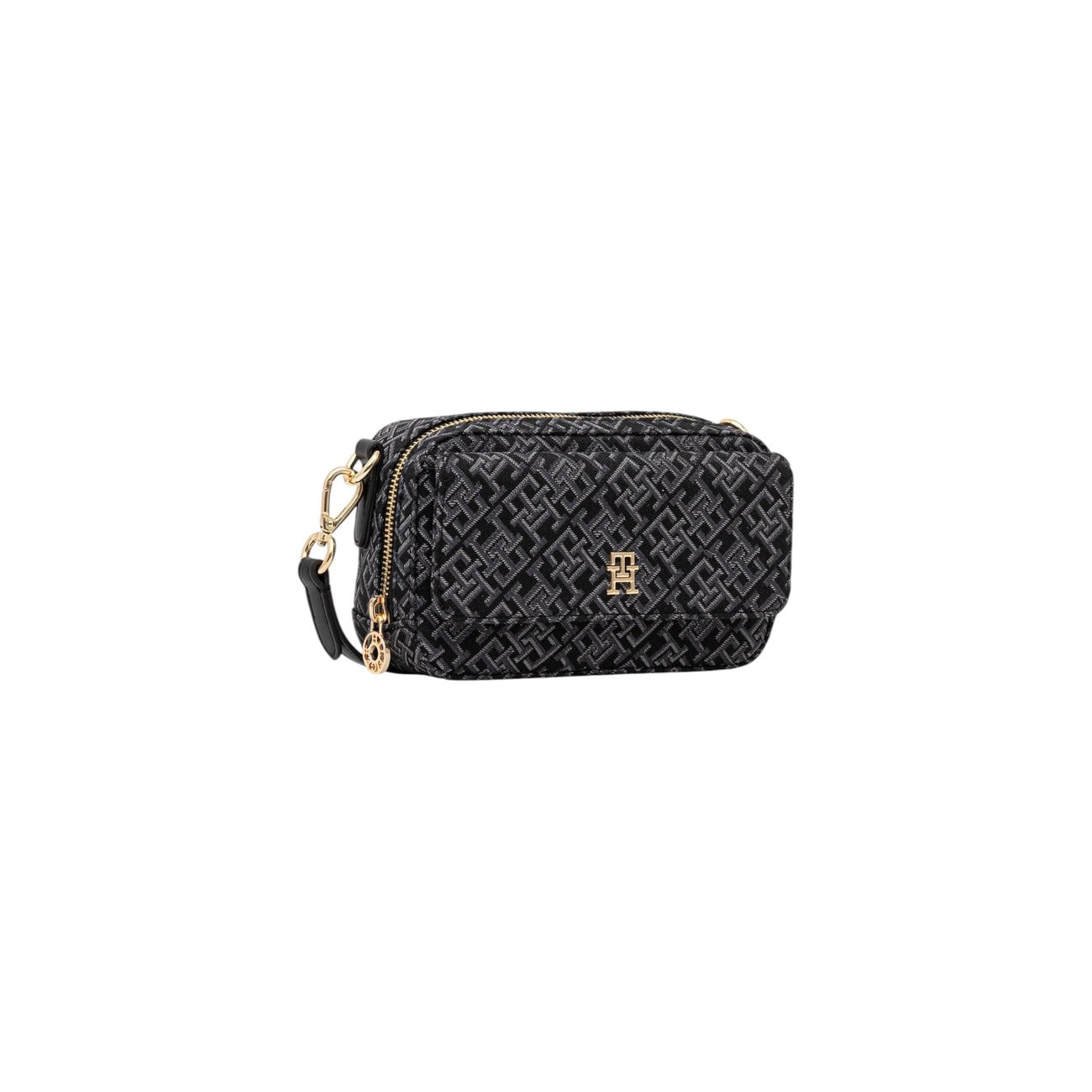 Tommy Hilfiger Borsa Donna Nero Cerniera Tasche Interne Esterne Poliestere Poliuretano Autunno Inverno AW0AW17682