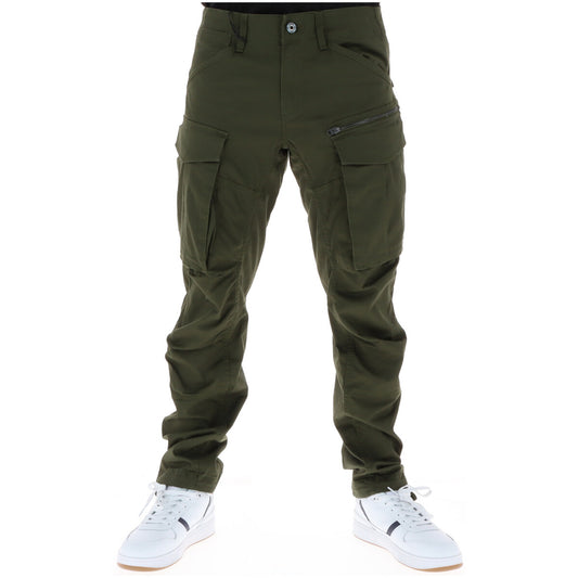 G-STAR Tapered Cargo Verde Scuro; vita bassa, multitasche, chiusura lampo. Lo stile utility-urban definitivo in puro cotone. Vista frontale 