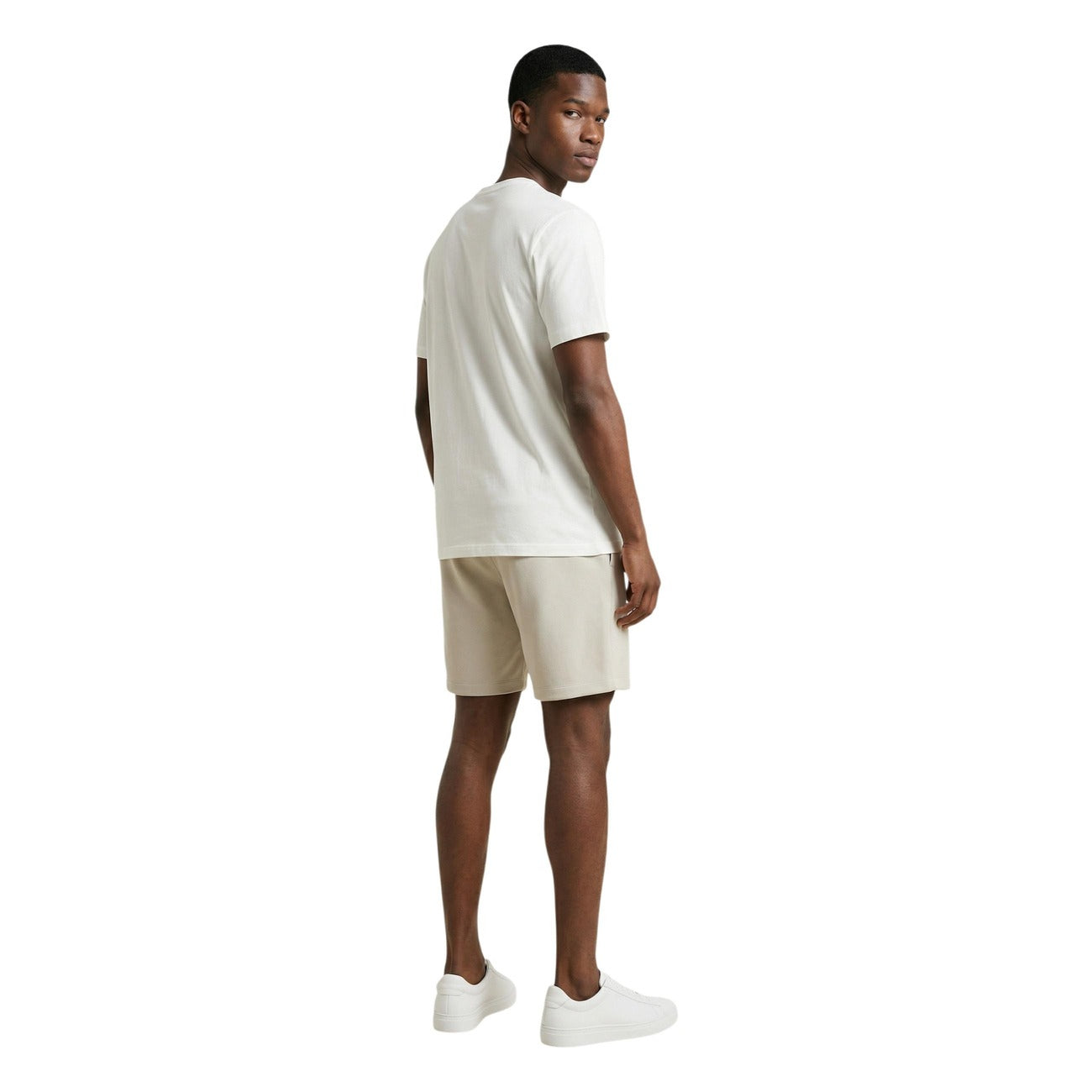 Bermuda shorts uomo Calvin Klein Jeans beige in cotone primavera estate - vista posteriore
