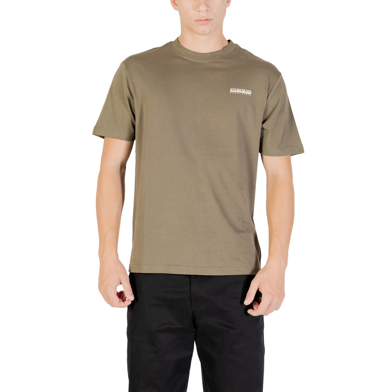 Napapijri T-Shirt Uomo Nera Manica Corta Scollo Tondo 100% Cotone Autunno/Inverno NP0A88TR