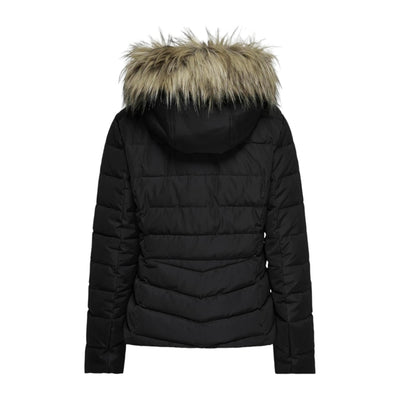 Only Giubbotto Donna Nero con Cerniera Cappuccio Maniche Lunghe - Giubbotto Poliestere Tasche