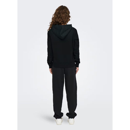 Felpa nera donna Only con cappuccio – Felpa sportiva regular fit Only 15312874