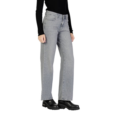 Only Jeans Donna Grigi con Zip e Bottone Tasche Anteriori e Posteriori - Jeans Cotone