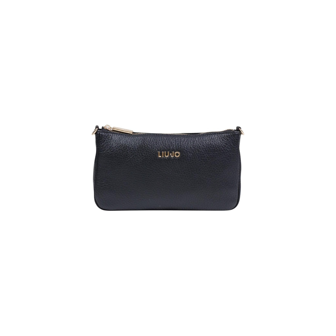 Liu Jo borsa nera Minibag AA6227; 100% PU, tracolla regolabile, logo in metallo. Pratica, compatta e perfetta per ogni occasione. Vista frontale 