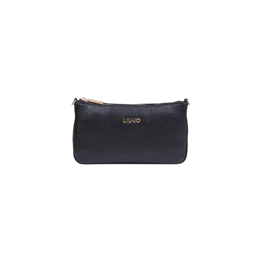 Liu Jo borsa nera Minibag AA6227; 100% PU, tracolla regolabile, logo in metallo. Pratica, compatta e perfetta per ogni occasione. Vista frontale 