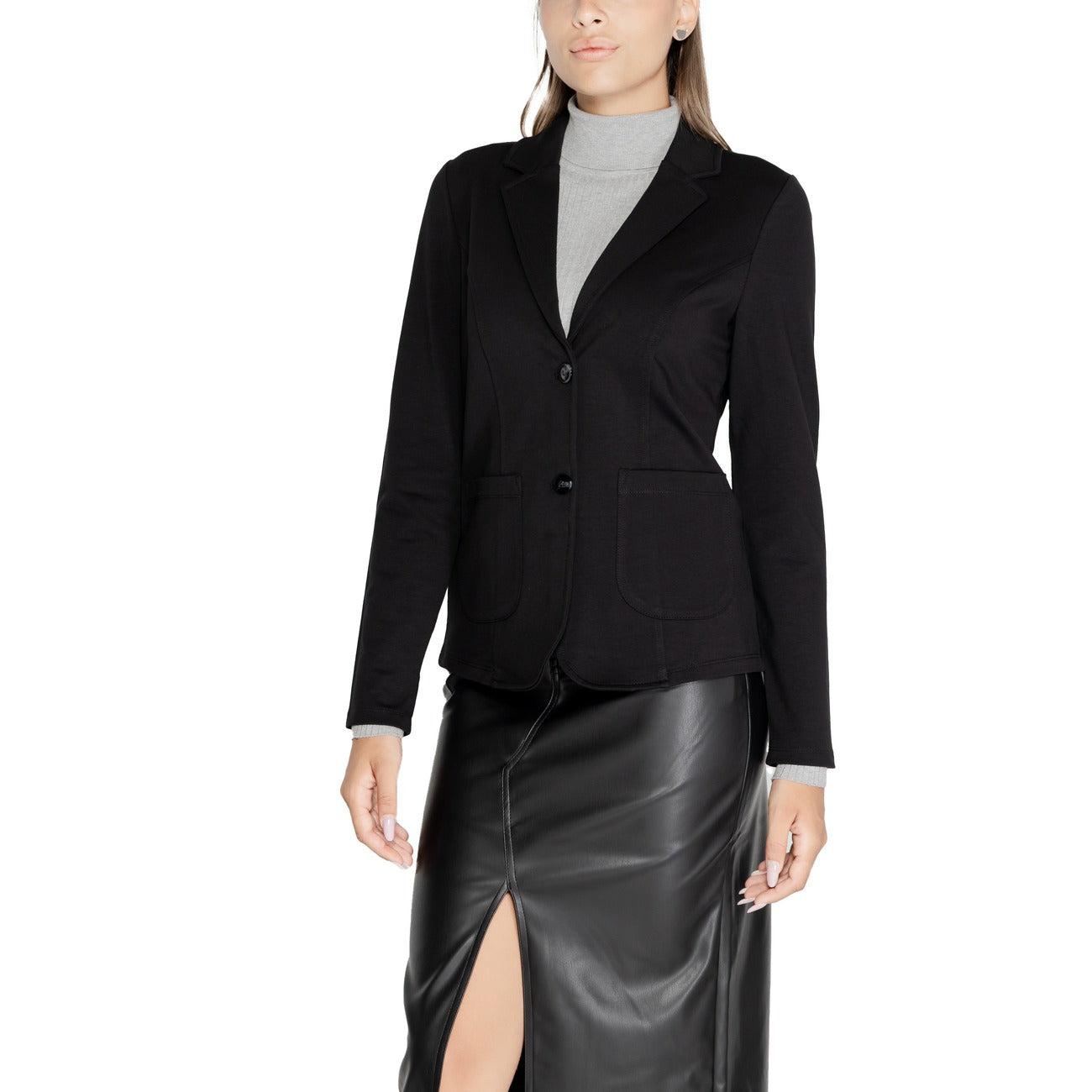Street One Giacca Donna Nero Monocromo Bottoni Bavero Tasche Anteriori 95% Viscosa 5% Lycra Autunno/Inverno 212264
