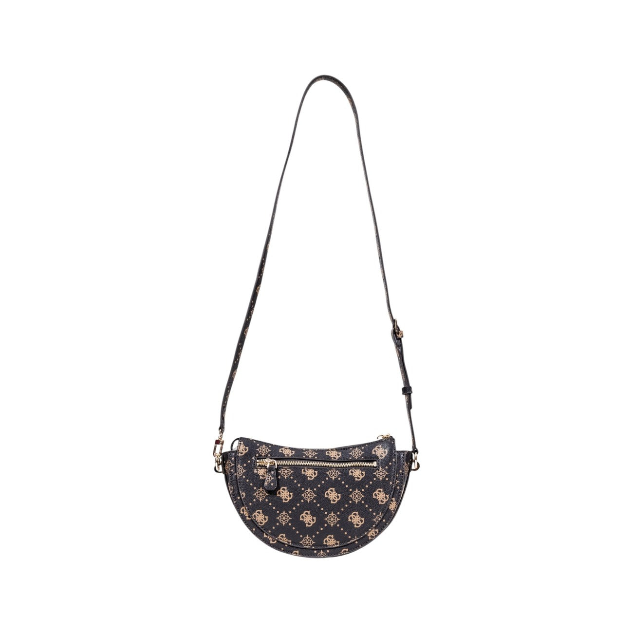 Guess Borsa Donna Marrone con Stampa - Borsa a Tracolla Cerniera Tasca 23x16x10cm