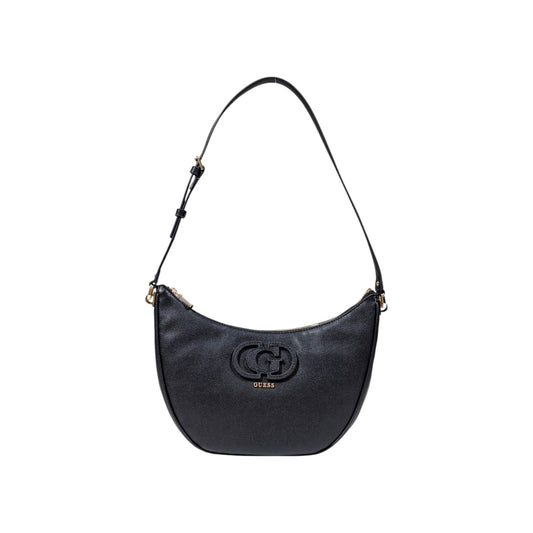 Guess Borsa Donna Nera in Poliuretano 100% a Mano con Cerniera Tasca Esterna 28x20x8 cm HWBG95 36020