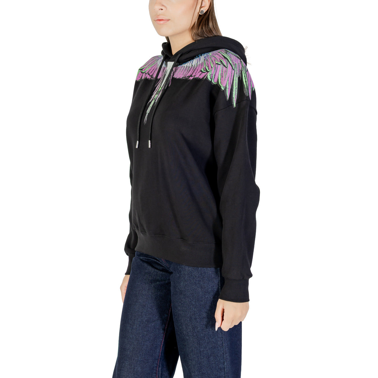 County of Milan Women's Black Hoodie 25ICM30002 - 100% Cotton