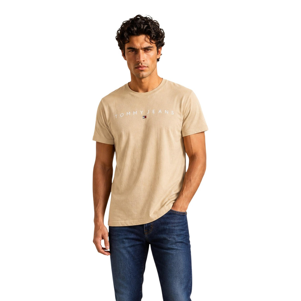 Tommy Hilfiger Jeans Felpa con cappuccio, lacci e logo lineare Uomo DM0DM20746