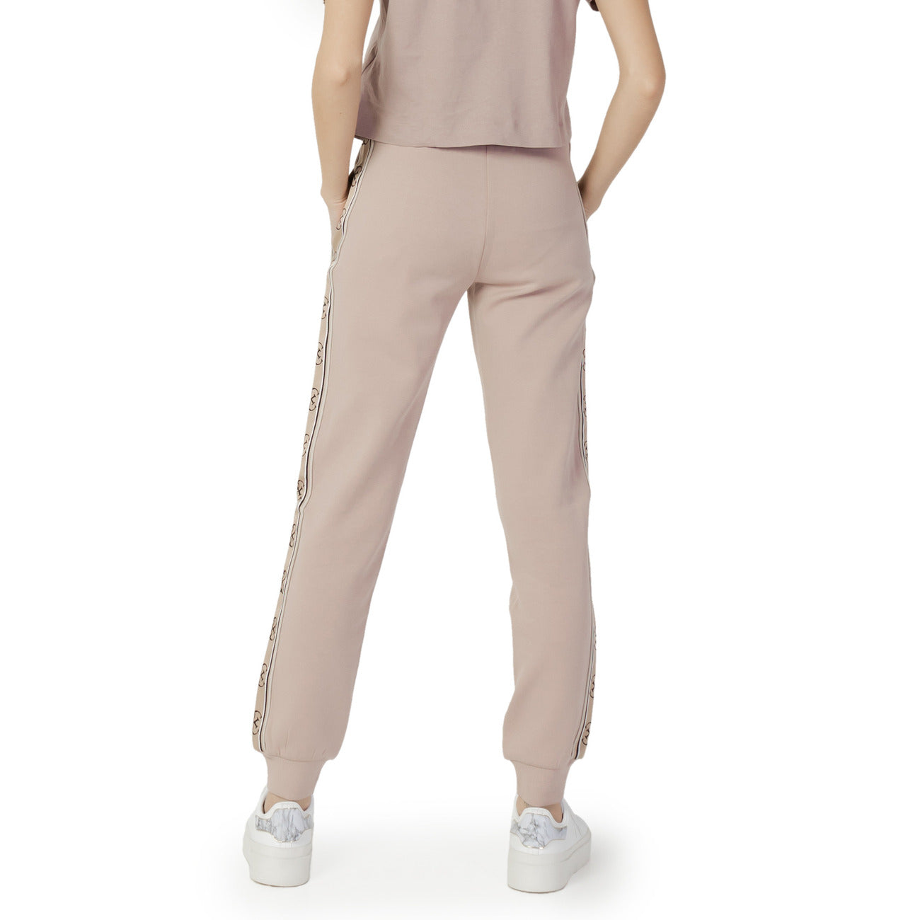 Pantaloni Sportivi Donna Guess Active Rosa Stampa Cotone - Stile Casual