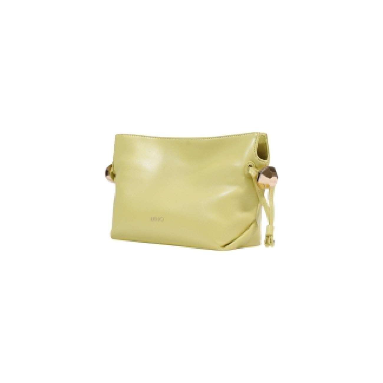 Liu Jo ECS Small Hobo; ecopelle premium, dettagli con lacci laterali, logo metallico. Dimensioni compatte per l'essenziale quotidiano. Colore verde vista frontale Laterale 