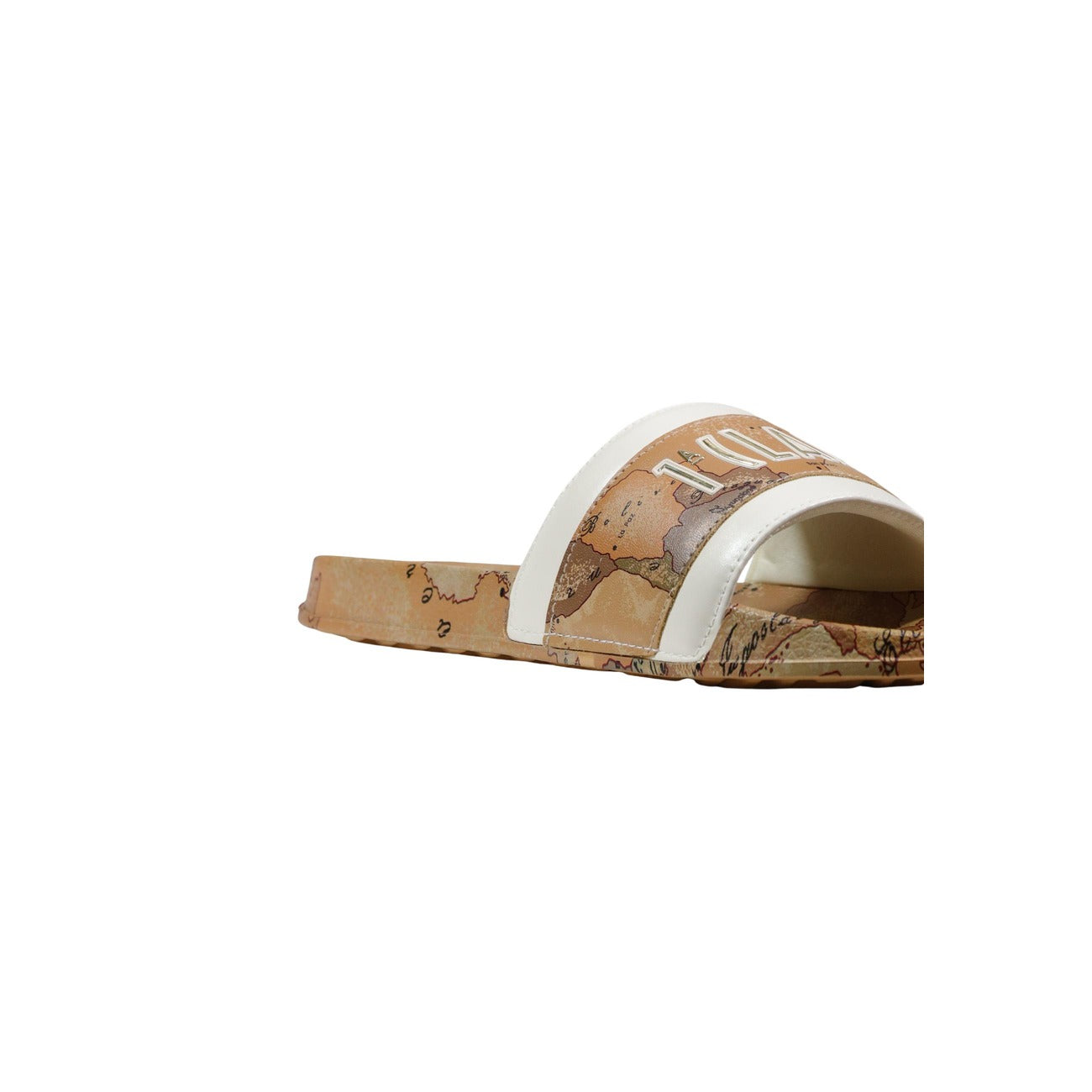 Ciabatte Geo Classic Alviero Martini Child; Beige. 100% Poliuretano leggero, fascia ampia con logo in rilievo, tacco 2 cm. L'accessorio iconico e impermeabile per le tue vacanze.