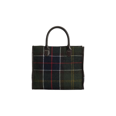 Barbour Borsa Donna Verde a Quadri a Mano - Borsa Lana Poliestere Acrilico Poliammide 31.5x27.5x7.5cm