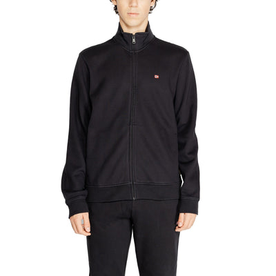 Napapijri Felpa con Zip Uomo Blu Maniche Lunghe Scollo Alto - Felpa Cotone Poliestere