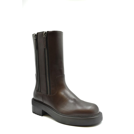 Giuseppe Zanotti Stivali Donna Marroni con Cerniera Stivaletti in Pelle 100% Autunno/Inverno V_31870