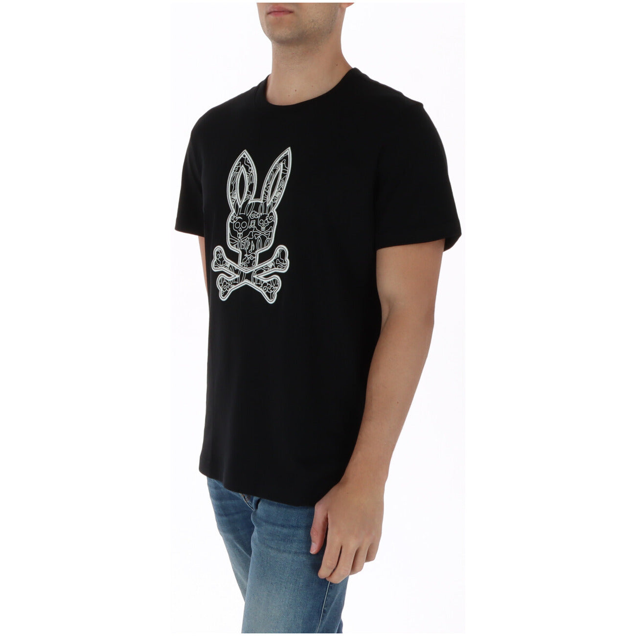 T-shirt Psycho Bunny Luke Graphic; Nero, 100% Cotone Pima. Logo coniglietto ricamato/stampato, vestibilità regolare, scollo tondo. Tessuto di alta gamma, morbido e resistente. Made in Perù.
