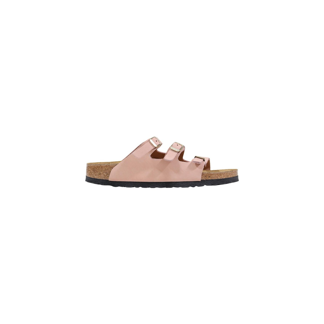 Birkenstock Ciabatte sandali FLORIDA rosa in pelle Donna - vista laterale 