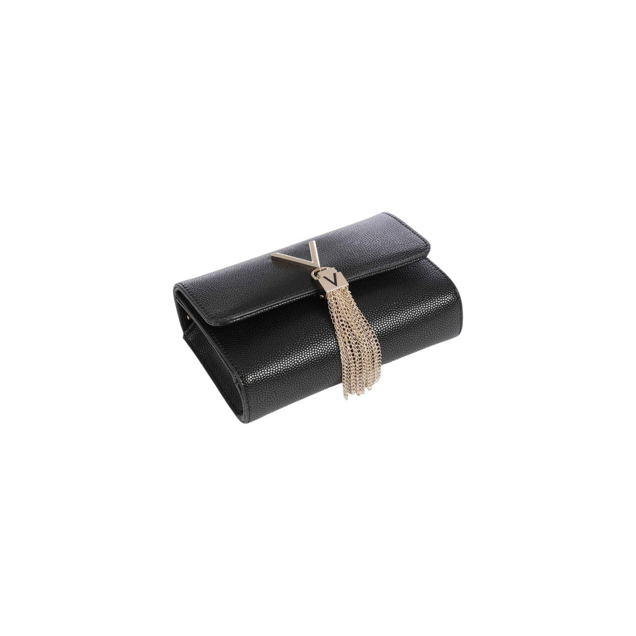 Valentino Bags Women's Black Shoulder Bag - Bag with Button and Internal Pocket 17x11.5x4cm