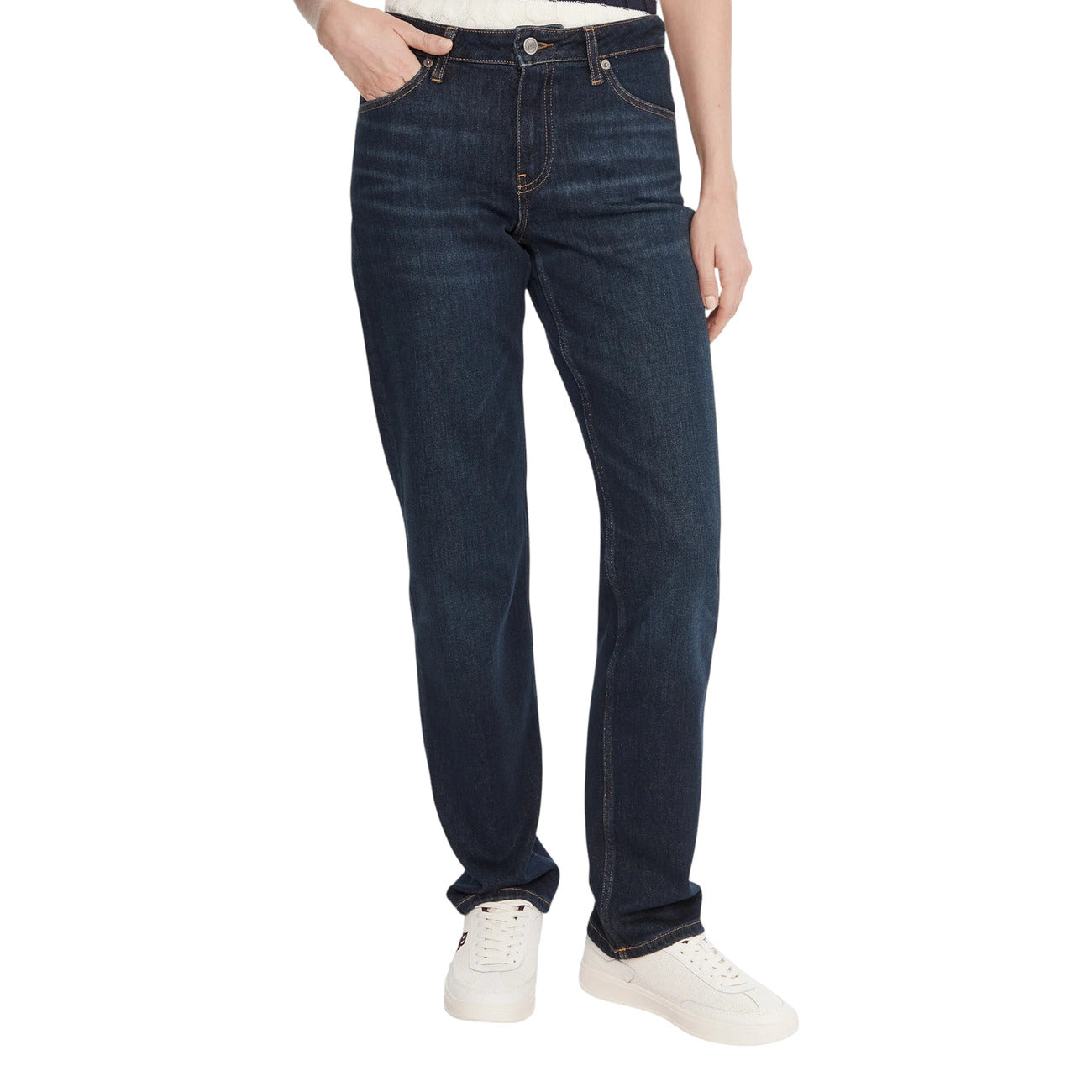 Tommy Hilfiger Jeans Donna Blu con Zip Bottone - Jeans Cotone Organico Tasche