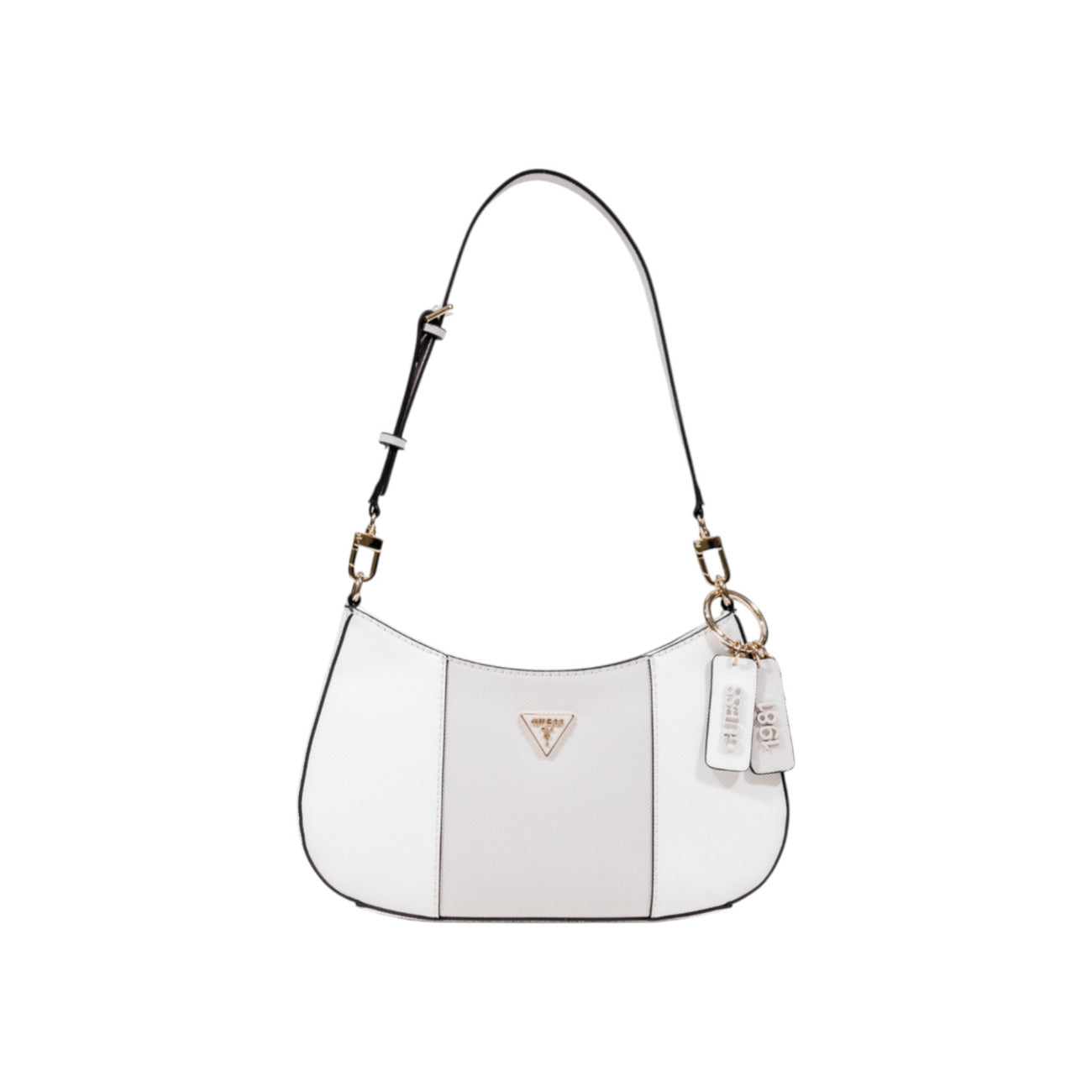 Guess Borsa Donna Nera in Poliuretano 100% a Mano con Cerniera Tasca Esterna 29x17x6 cm HWZG96 72180