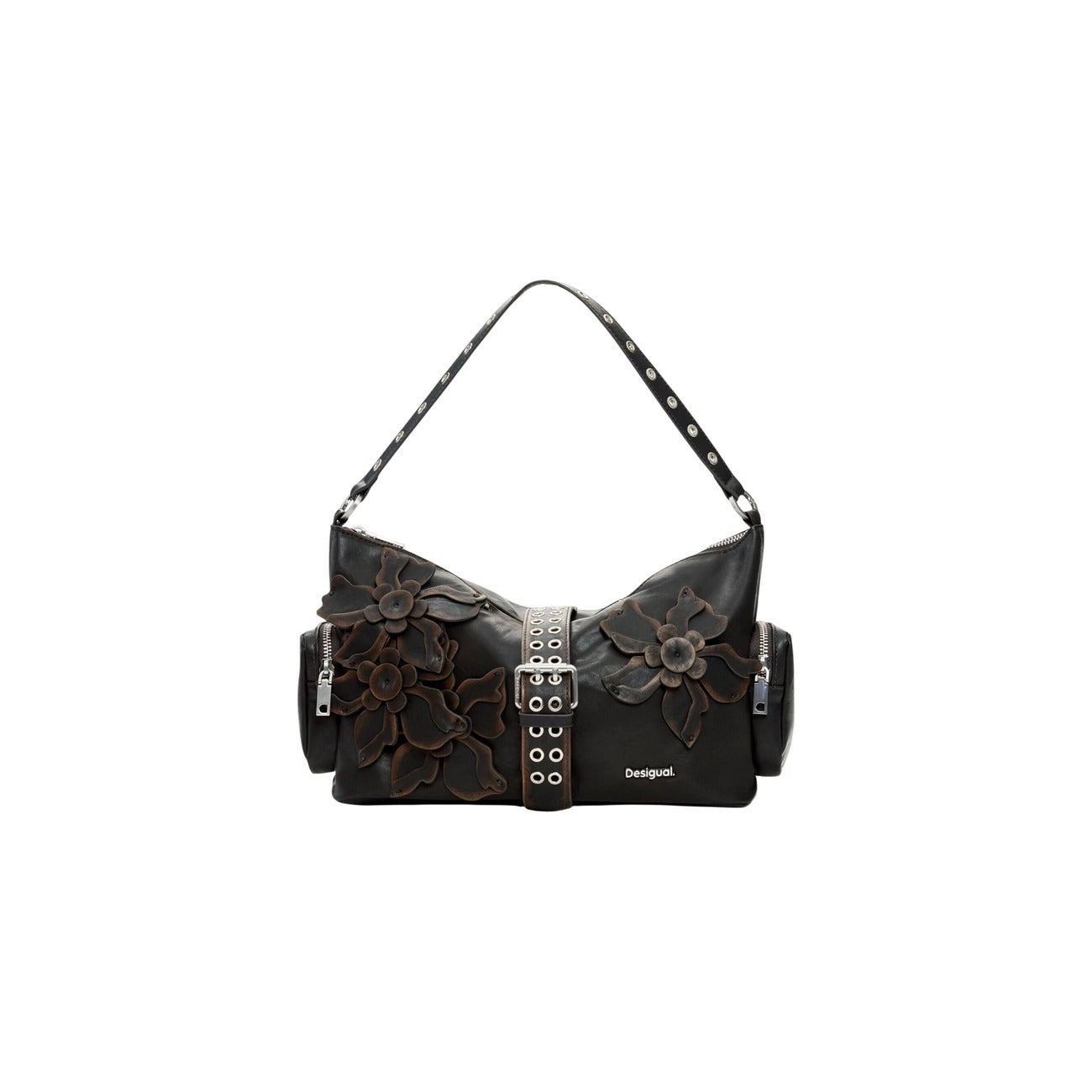 Desigual Borsa MEDIA CON APPLICAZIONI DI FIORI 30x20x14 cm Donna 26SAXP98
