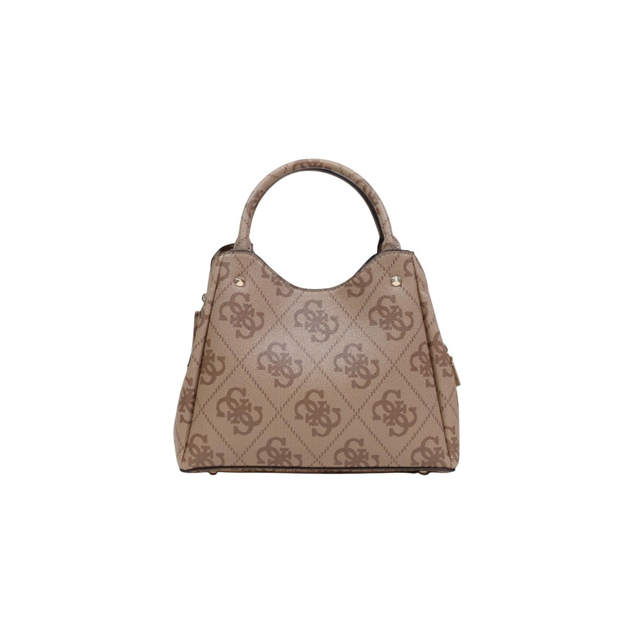 Borsa Guess MERIDIAN II SML GFRND CARRYALL donna beige con stampa cerniera tracolla tasca interna 100% poliuretano - vista posteriore retro