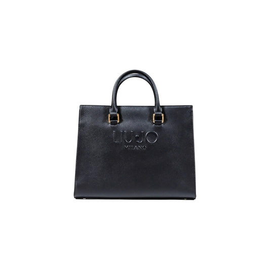 Liu Jo Borsa Donna Nero Mano Tracolla Cerniera Tasche Interne Poliuretano 100% 32x25x16 cm AF5149 E0087