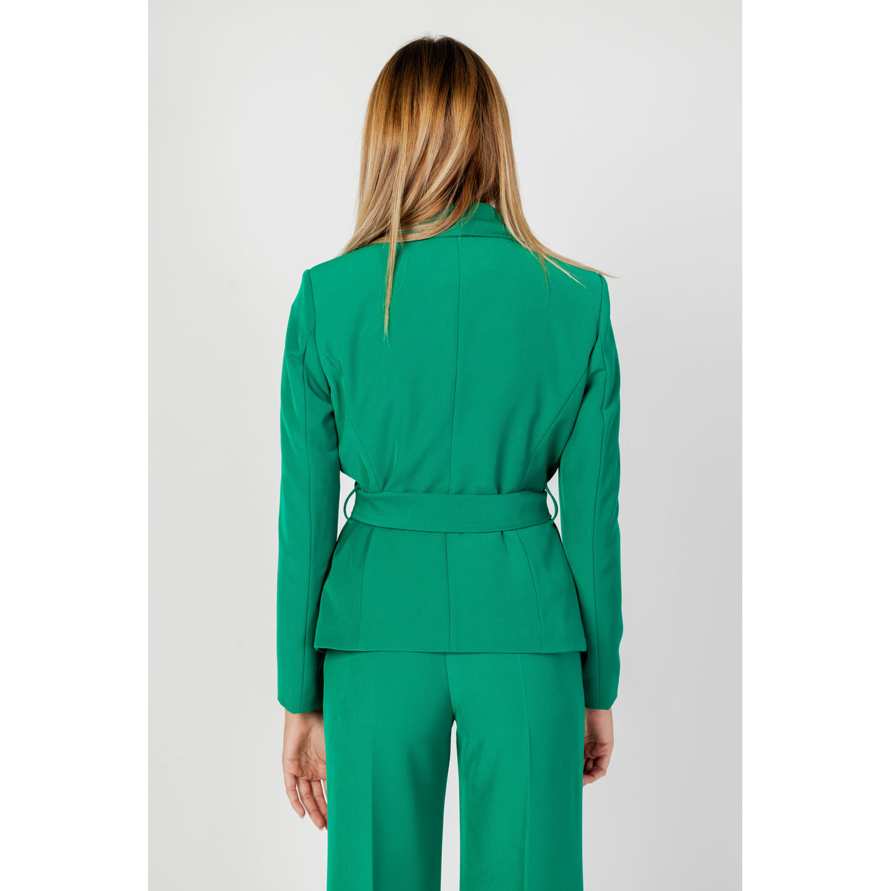 Sandro Ferrone Giacca Donna Verde Monocromo Lacci Bavero Maniche Lunghe 100% Poliestere Autunno/Inverno S18YBDRALPH