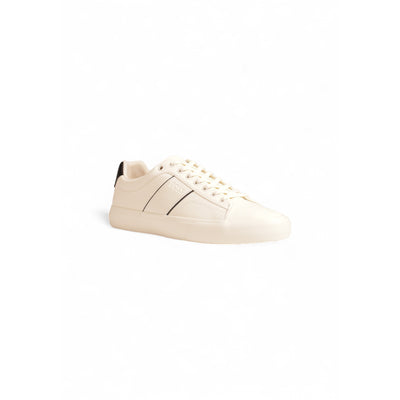 Boss Sneakers Uomo Bianche con Lacci Suola Gomma - Sneakers Pelle Sportive