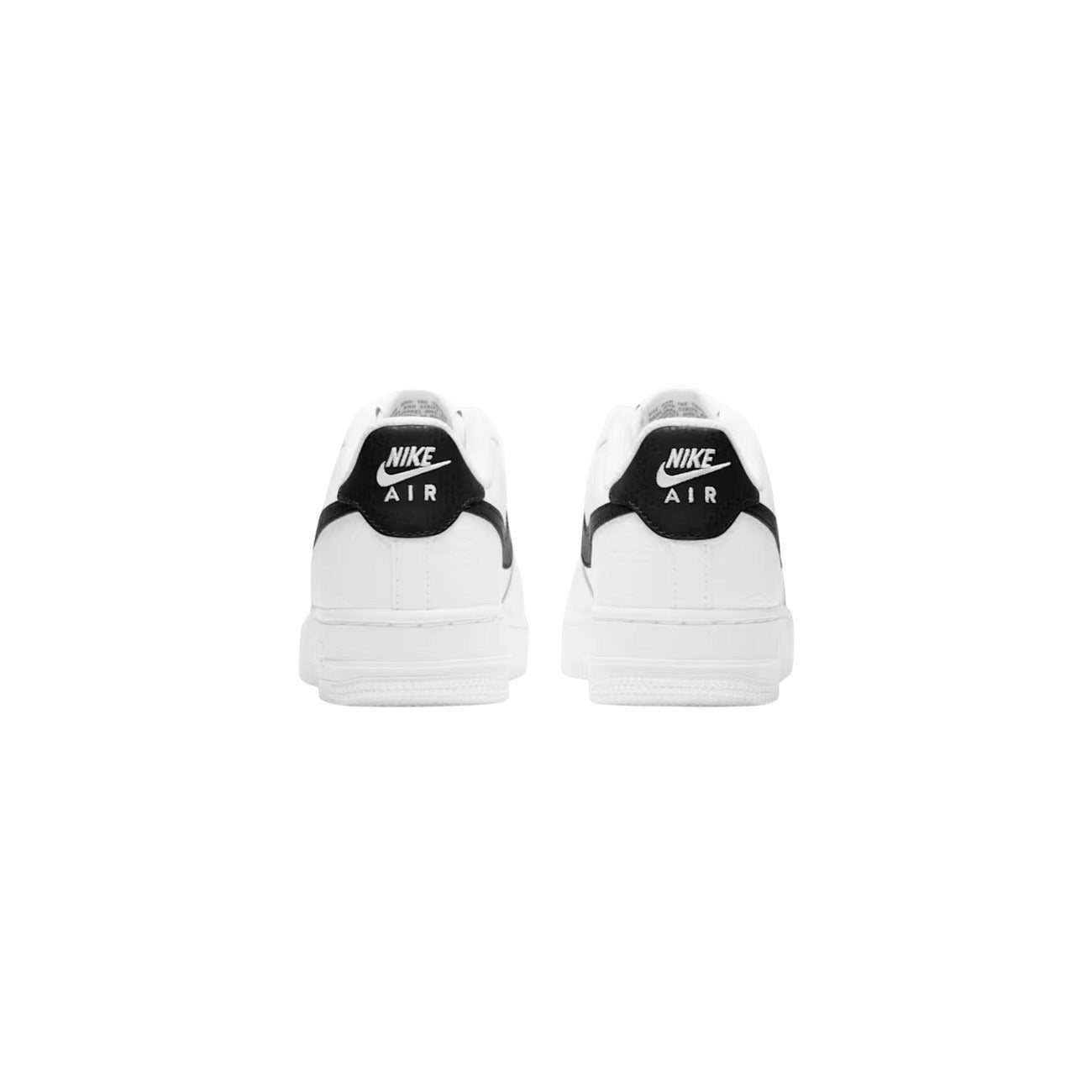 Sneakers Nike Air Force 1 bianche CT3839. Scarpe sportive bianche bicolore in pelle con logo Swoosh, punta traforata traspirante, suola in gomma platform 3 cm, scarpe casual urban 4 stagioni.
