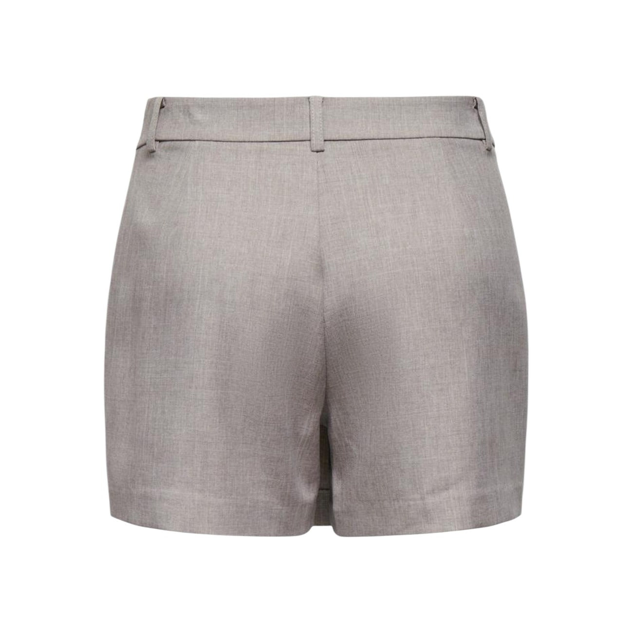 Skort Only Onllinda Grigia; 50% Poliestere Riciclato. Design a portafoglio, pantaloncino interno, vita alta. Tessuto leggero e flessibile, stile casual-chic per Primavera/Estate. Vista posteriore stesa 