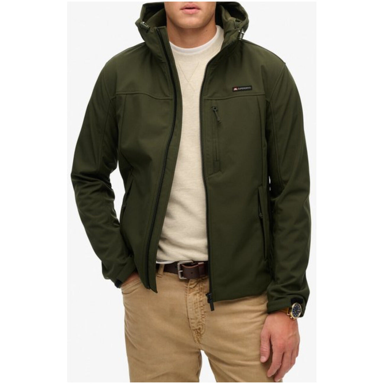 Superdry Giacca Uomo Verde con Cappuccio M5012103A