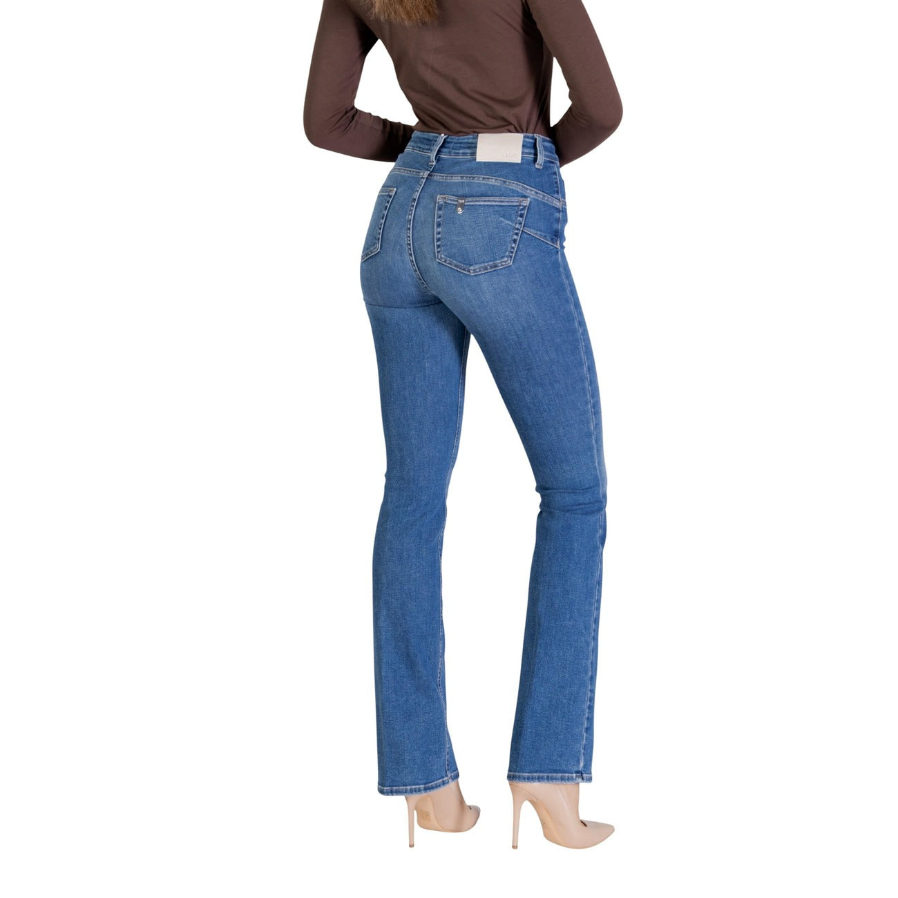 Liu Jo Jeans Donna Blu in Cotone 78% Elastan 10% Lycra 12% con Zip e Bottone Tasche Anteriori e Posteriori Primavera/Estate UA6039 D0305