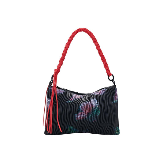 Borsa Desigual donna nera a mano e tracolla con cerniera tasca interna 100% poliestere 27x20x5 cm - vista frontale