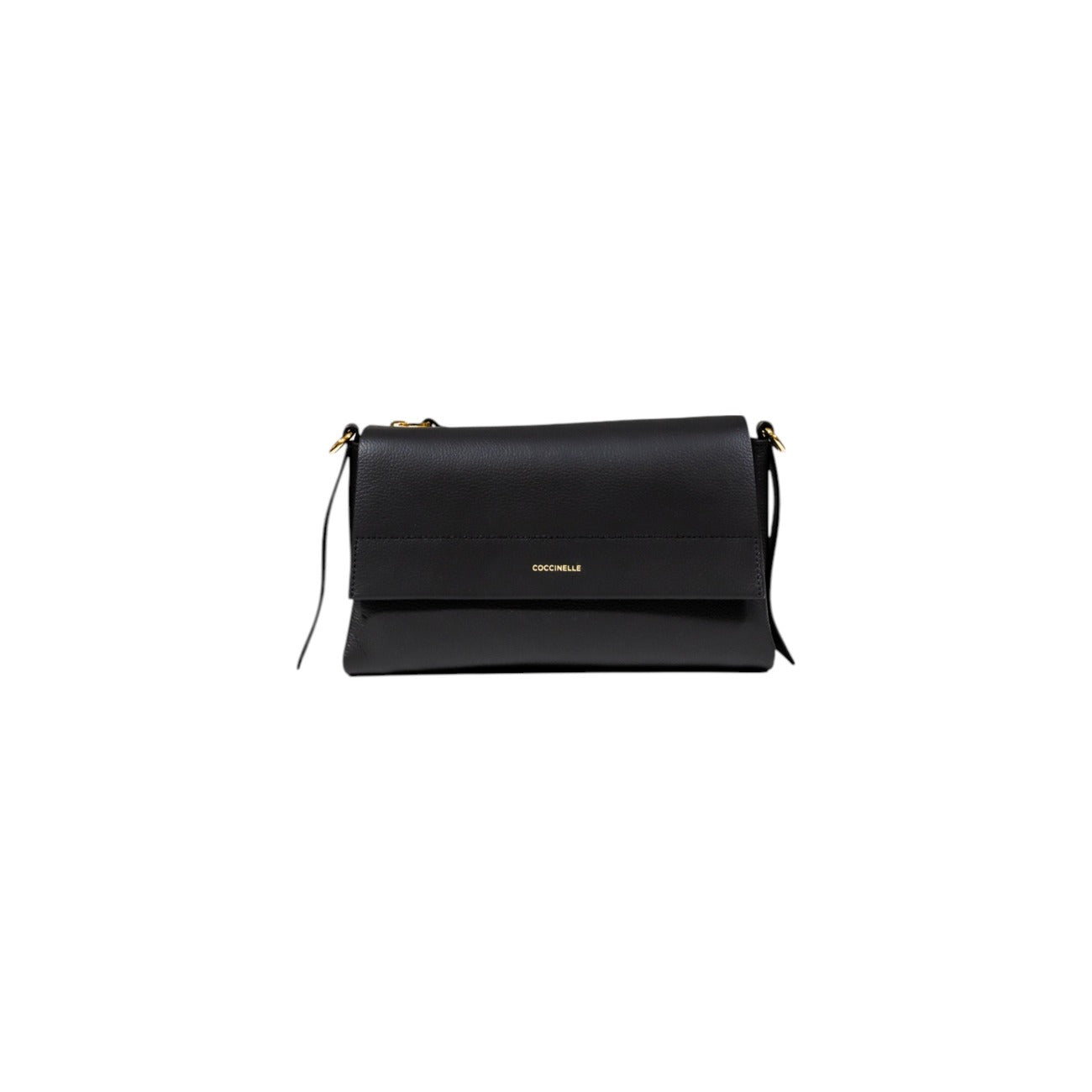Coccinelle Borsa Donna Nera in Pelle 100% a Mano con Tracolla Bottoni Automatici Tasche Interne 16x27x8 cm E1 M50 12 01 01