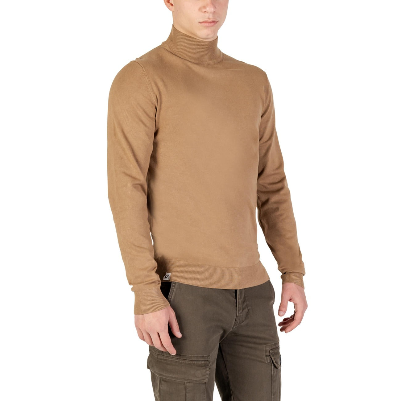 Yos Maglia Uomo Beige Manica Lunga Scollo Alto Poliammide Viscosa Autunno Inverno 3007900